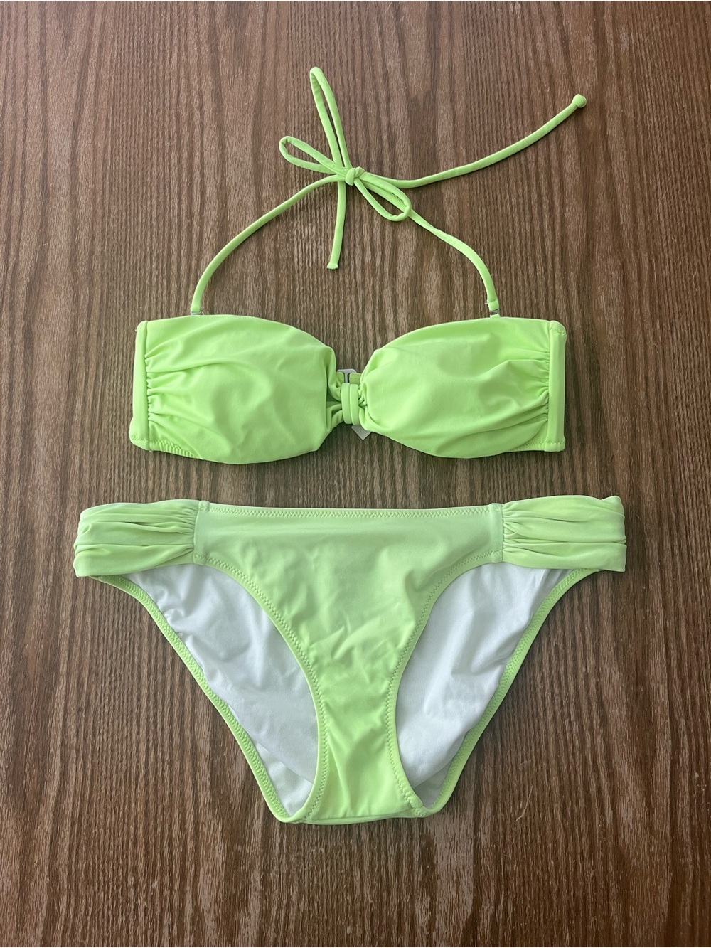Victoria's Secret Neon greenBandeau Bikini size Small